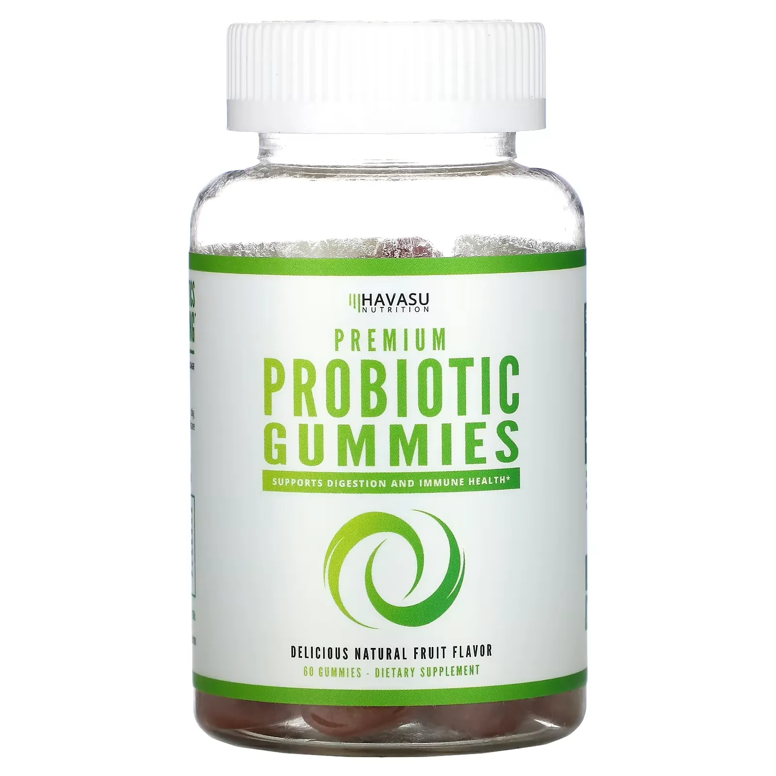 Premium Probiotic Gummies, Natural Fruit , 60 Gummies