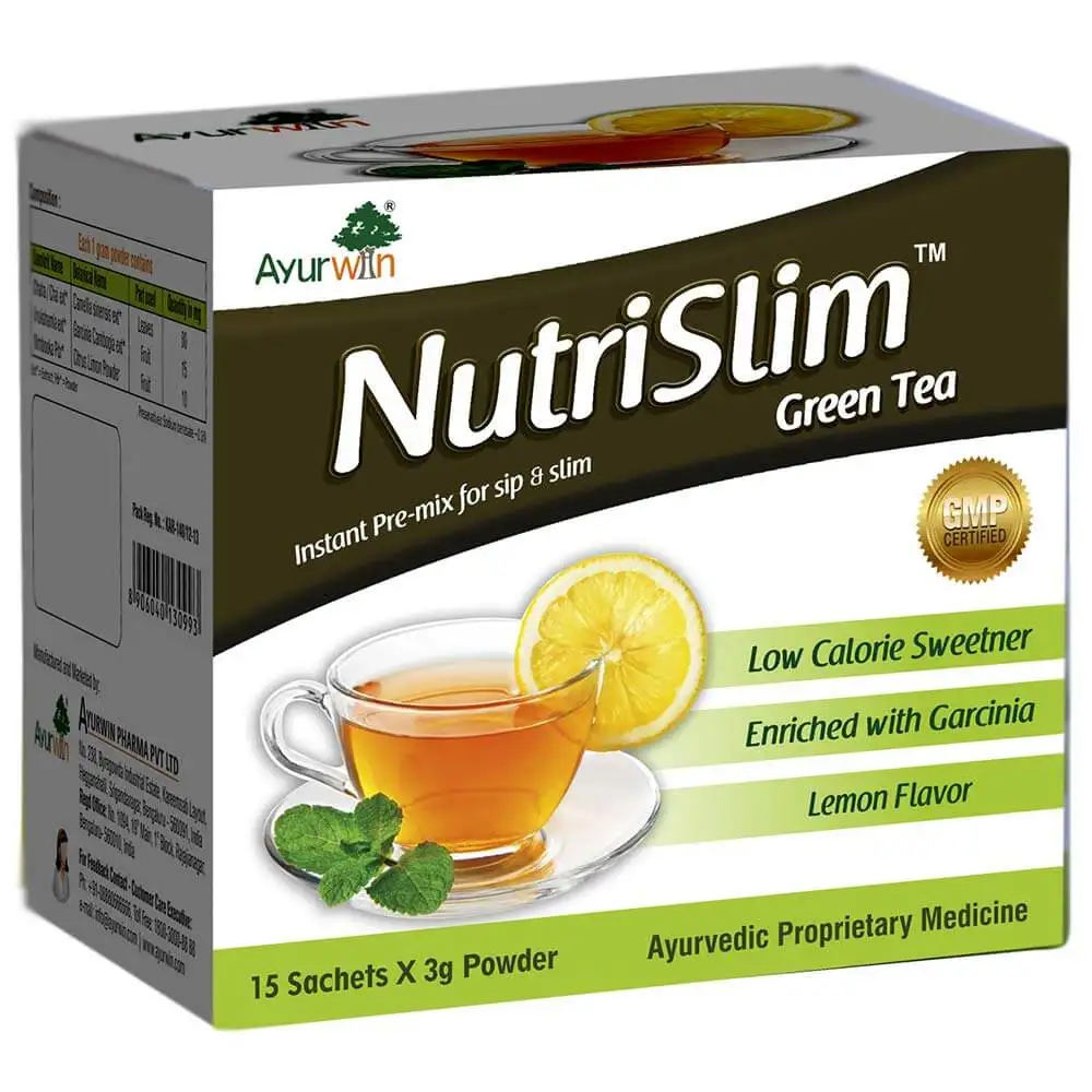 Ayurwin Nutrislim Green Tea,  15 sachets/pack  Natural