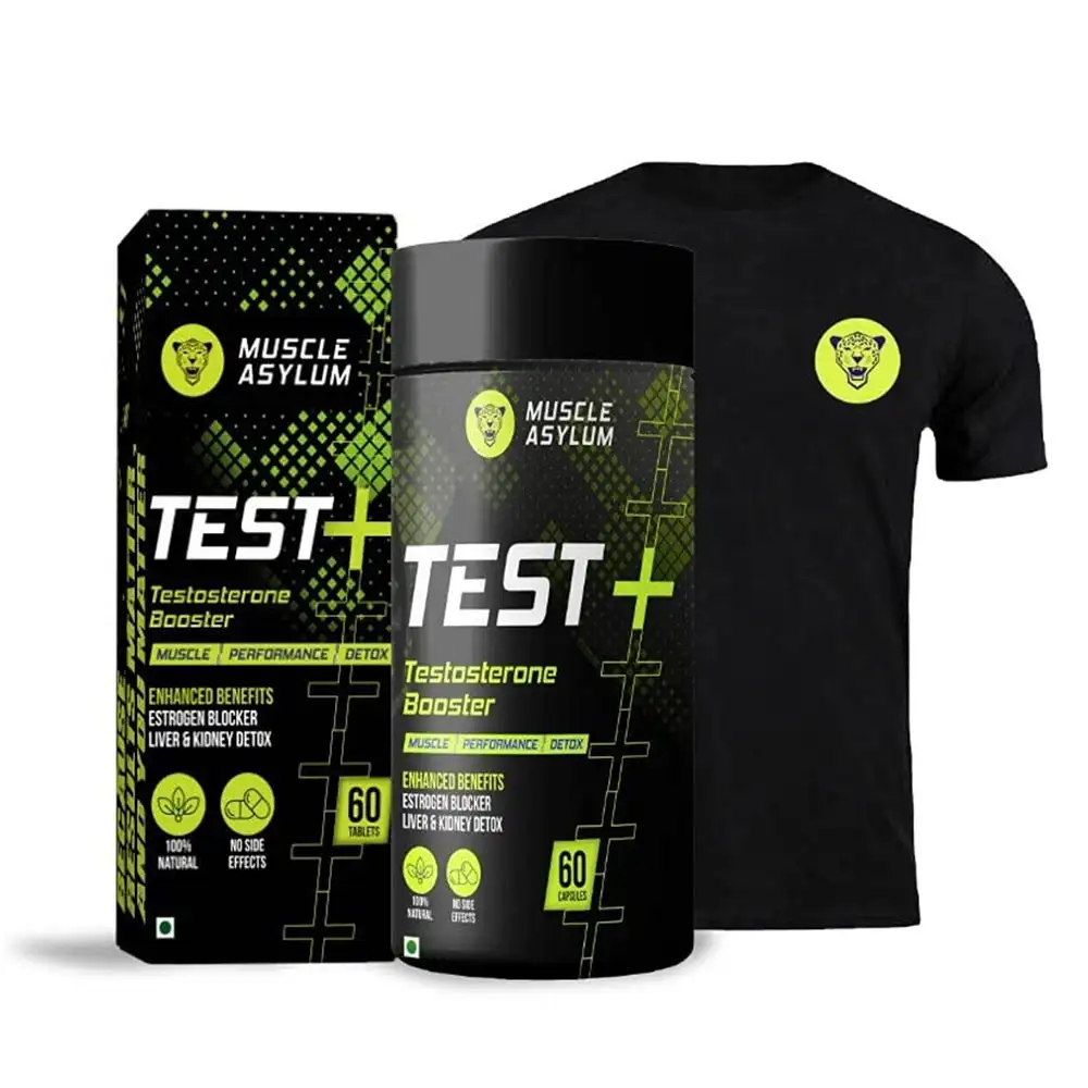 Muscle Asylum Test + Testosterone Booster,  60 capsules  Unflavoured