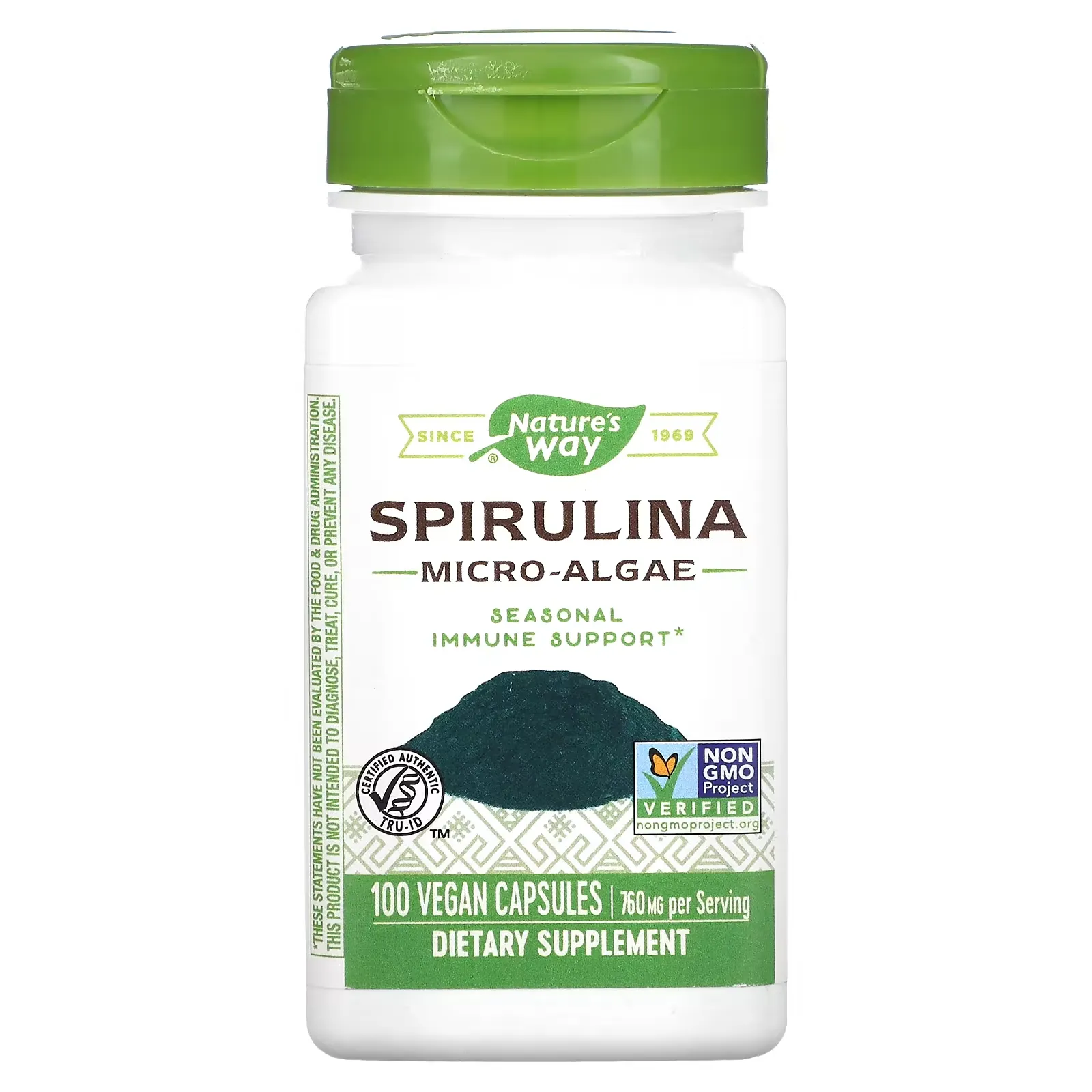 Spirulina Micro-Algae, 380 mg, 100 Vegan Capsules