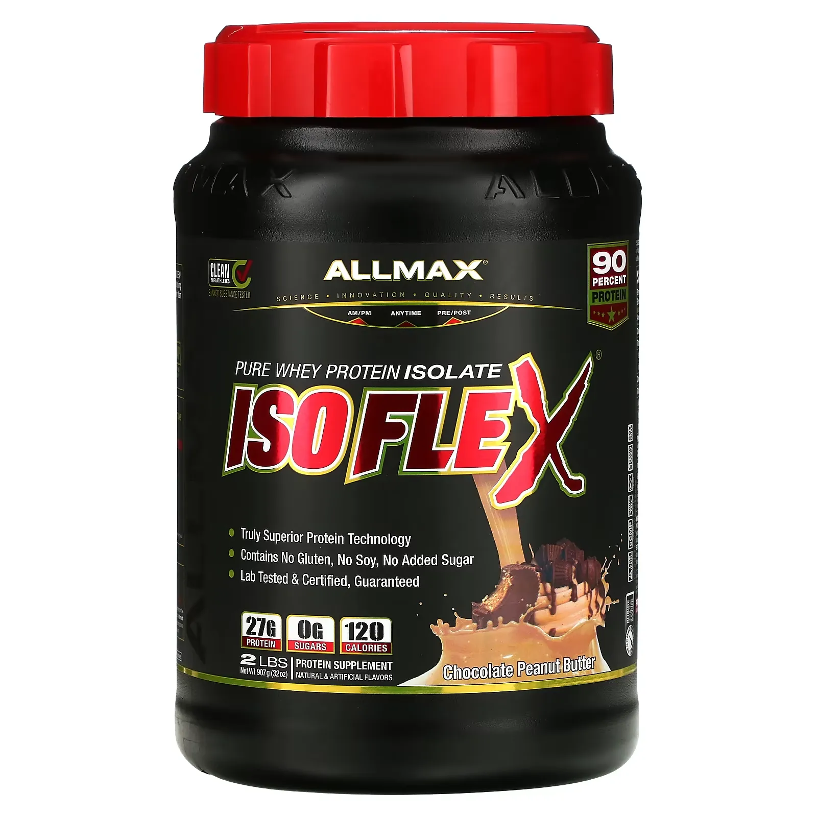 Isoflex, Pure Whey Protein Isolate, Chocolate Peanut Butter, 2 lbs (907 g)