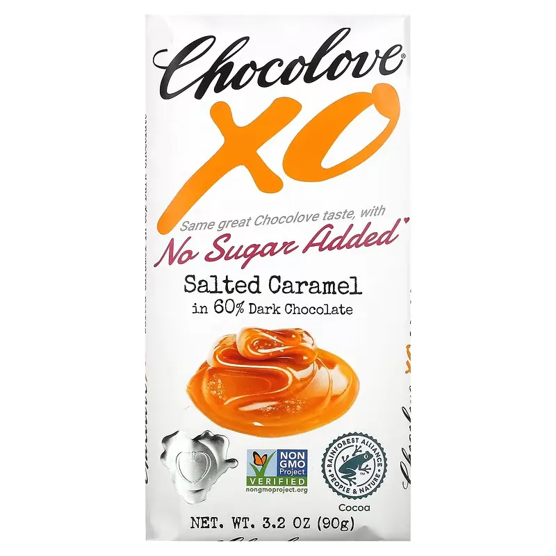 XO, Salted Caramel in 60% Dark Chocolate Bar, 3.2 oz ( 90 g)