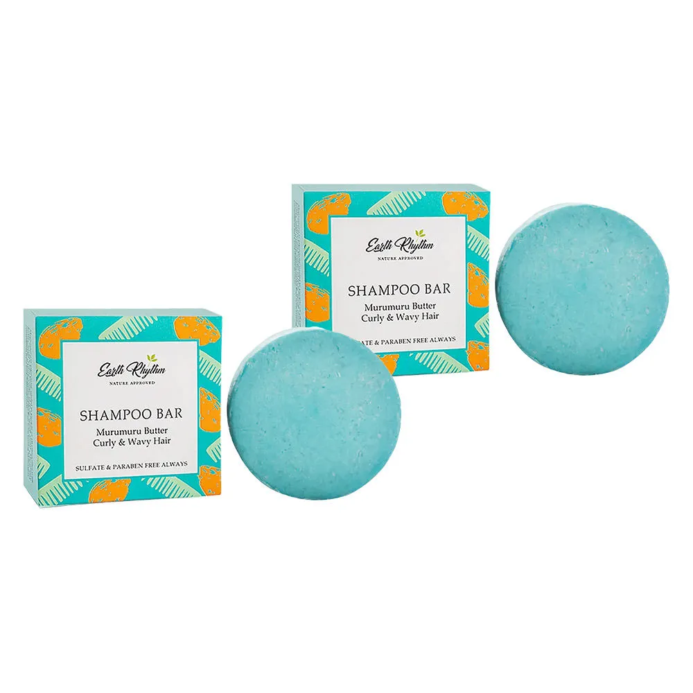 Earth Rhythm Murumuru Shampoo Bar For Dry, Curly & Wavy Hair - ( Pack Of 2 )