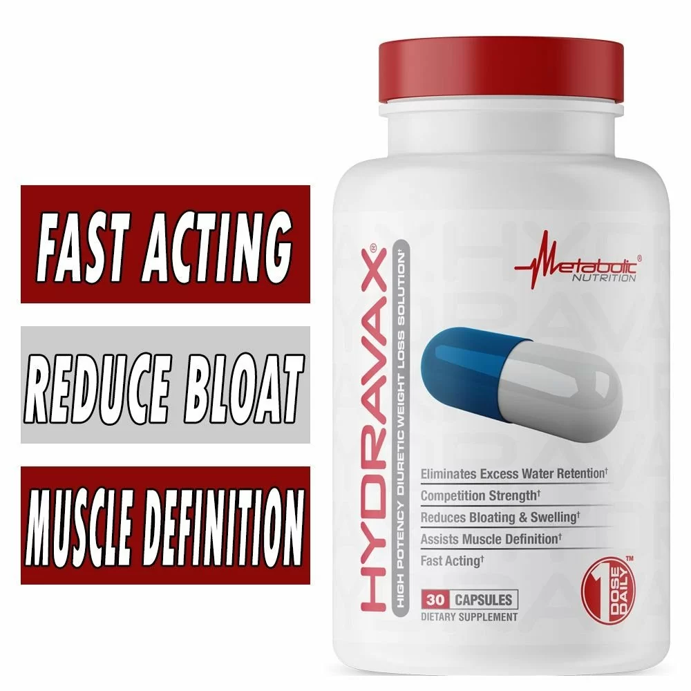 Hydravax - Metabolic Nutrition - 30 Capsules - Fast Acting Diuretic