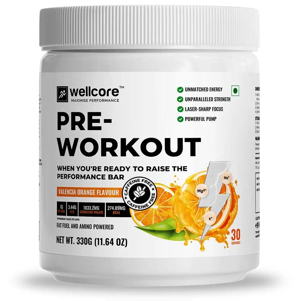 Wellcore Pre-Workout,  0.72 lb  Valencia Orange