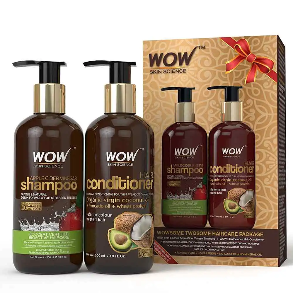 WOW Skin Science Apple Cider Vinegar Hair Care Kit,  2 Piece(s)/Pack  (Shampoo+ Conditioner)