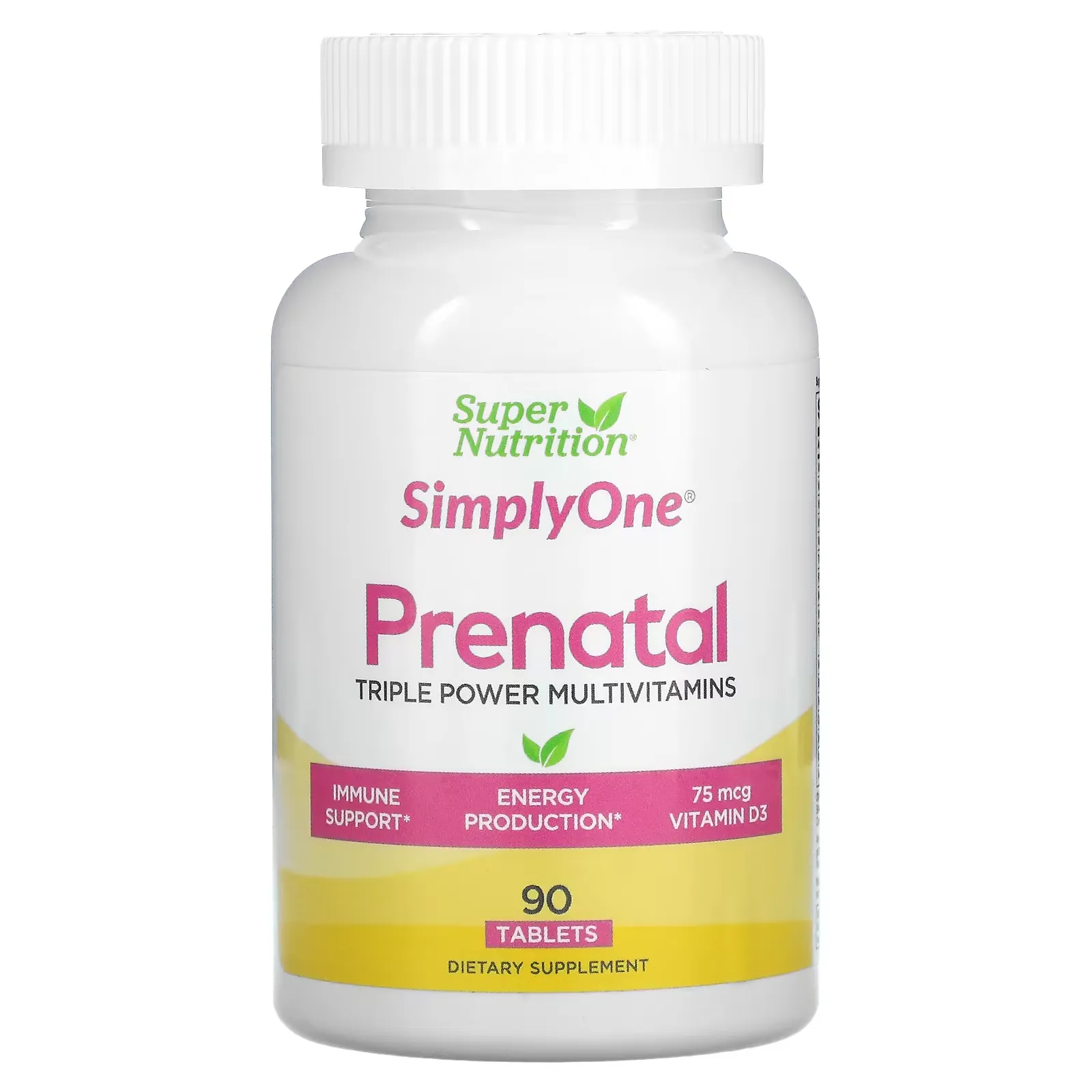 SimplyOne, PreNatal, Triple Power Multivitamins, 90 Tablets