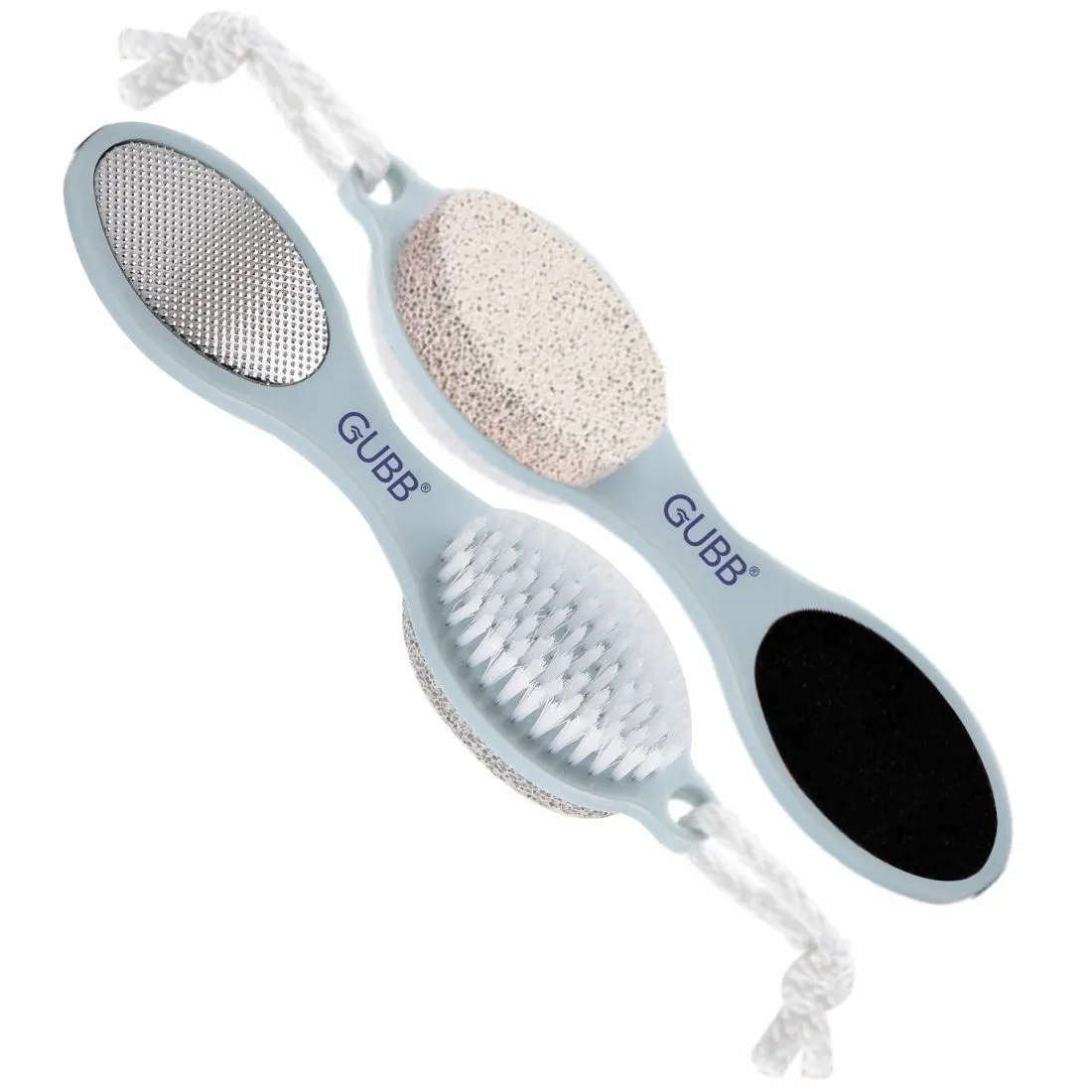 GUBB 4 Way Pedicure Set For Dead Skin Removal - Pumice Stone, Foot Brush, Foot Rasp & Foot File