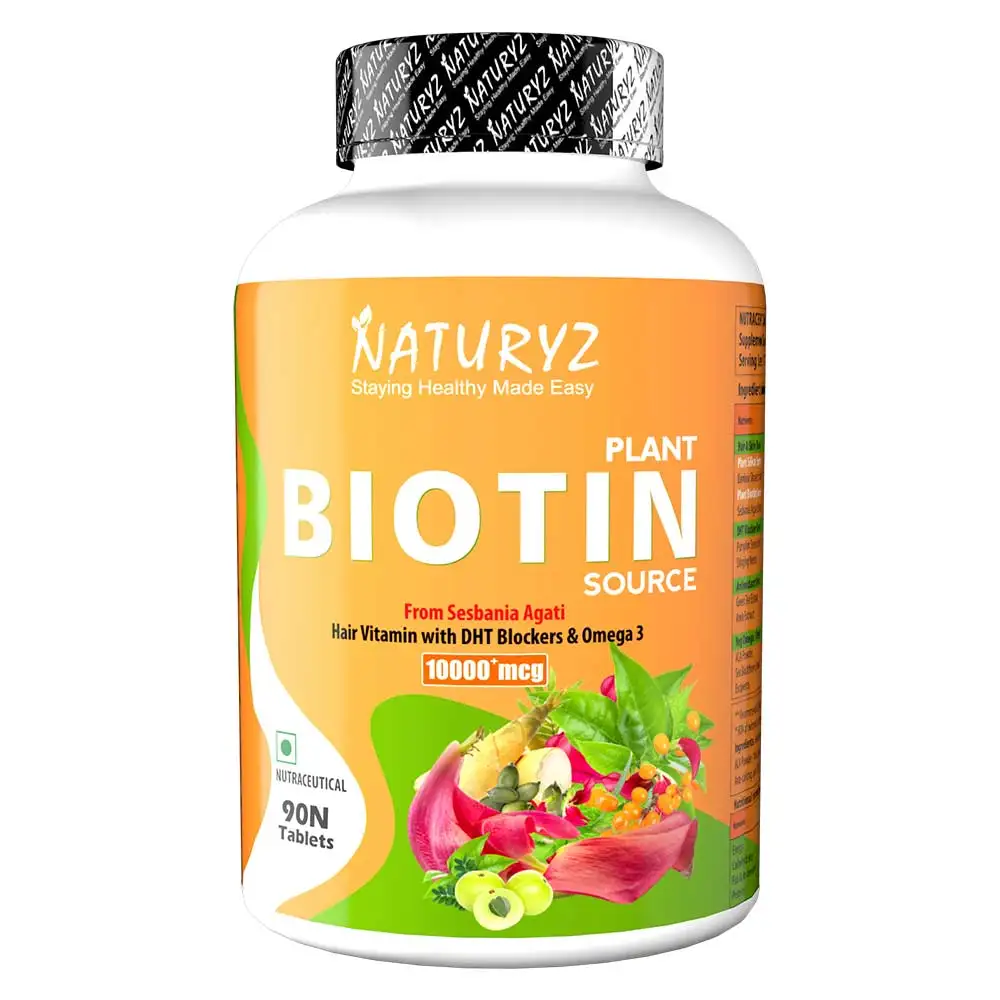 Naturyz Plant Biotin,  90 tablet(s)  Unflavoured