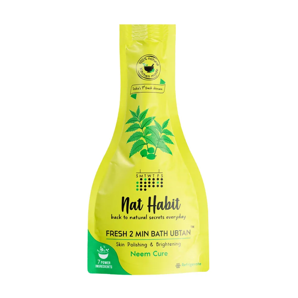 Nat Habit Fresh Neem Cure Bath Ubtan 2 Minute Body Scrub