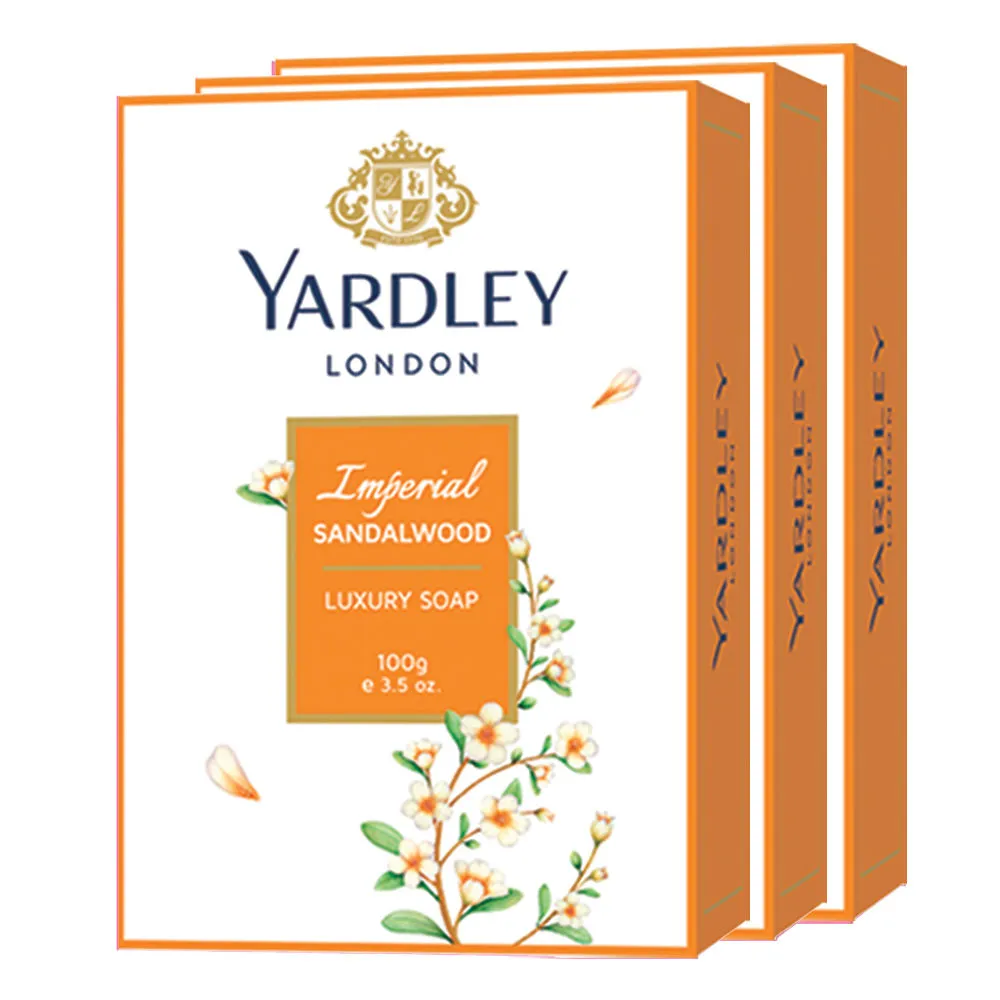 Yardley London Imperial Sandalwood Soap For Women (Pack of 3)