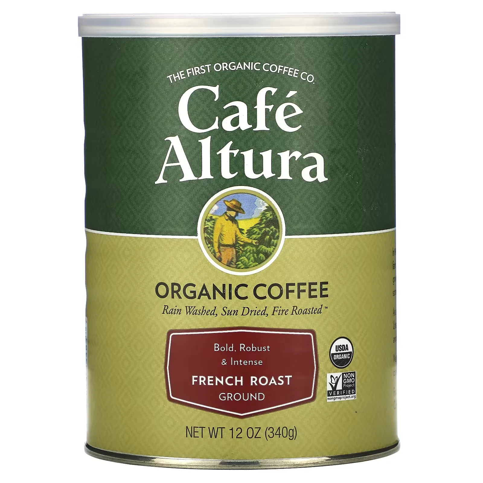 Organic Coffee, French Roast, Ground, 12 oz (340 g)