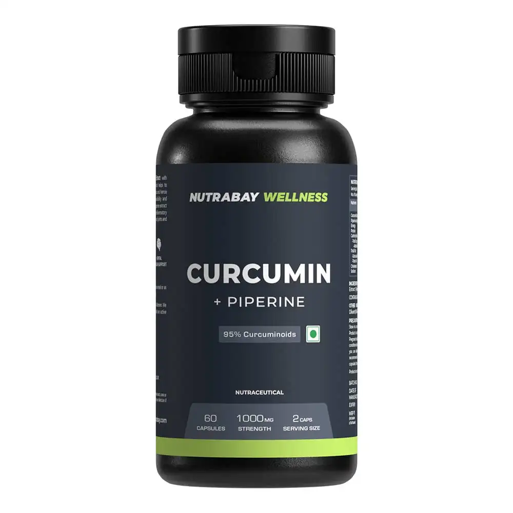 Nutrabay Wellness Curcumin + Piperine,  60 capsules