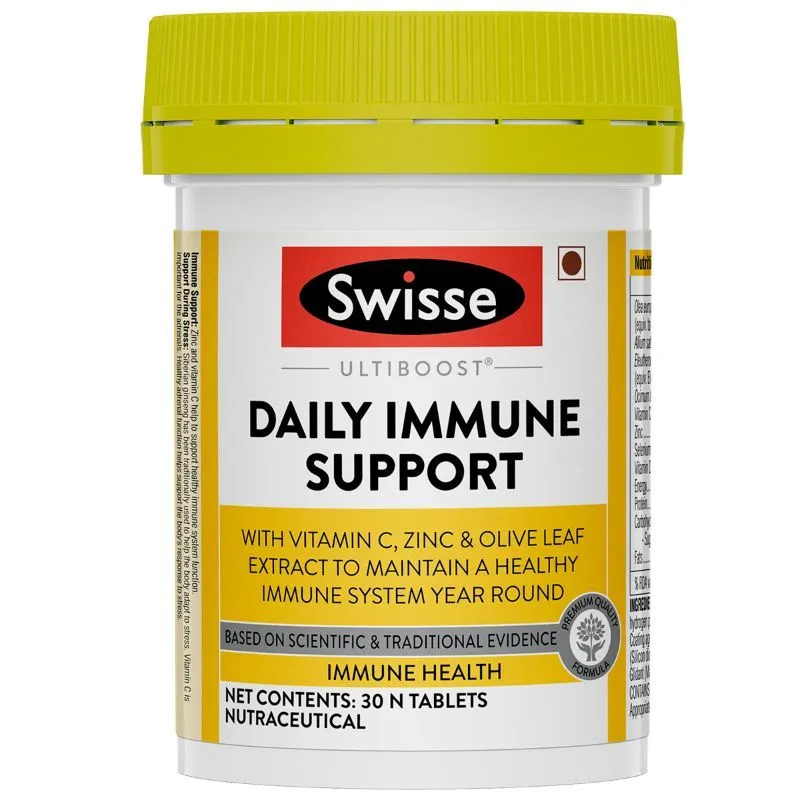 Swisse Ultiboost Daily Immune Support Tablets For Immunity With Vitamin C, Zinc