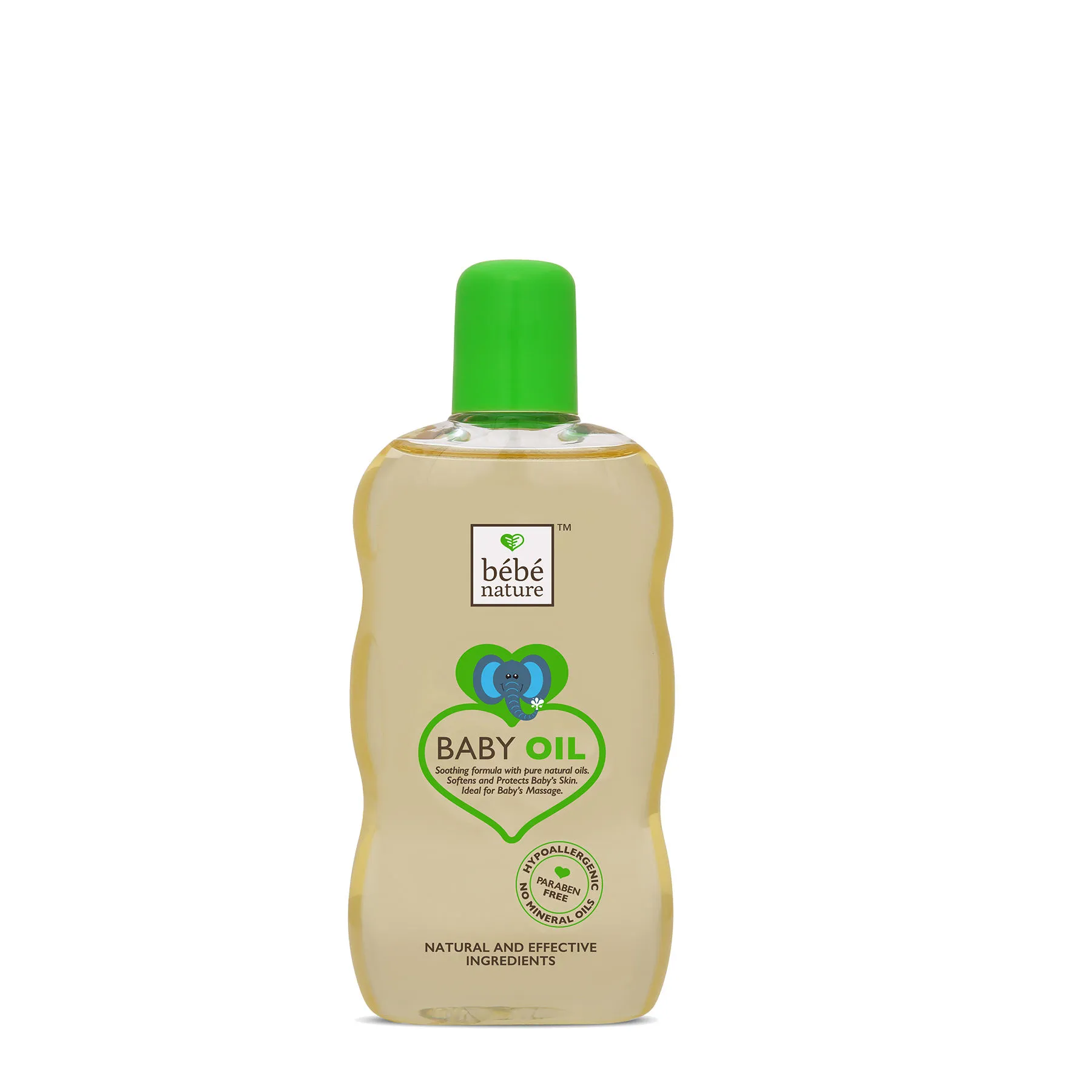 Bebe Nature Natural Baby Massage Oil with Sweet Almond Oil & Natural Vitamin E