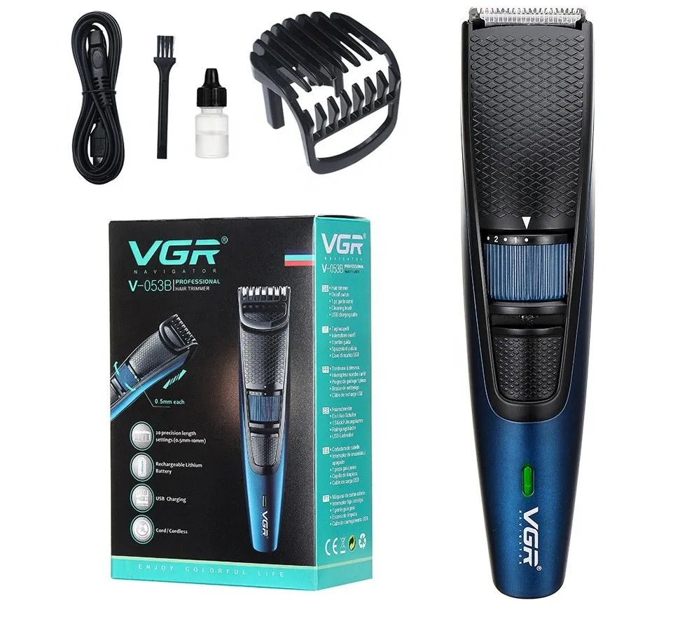 VGR V-053B Adjustable All-In-One Beard Trimmer For Men With Li-Ion Battery Fast Charge Usb Charging