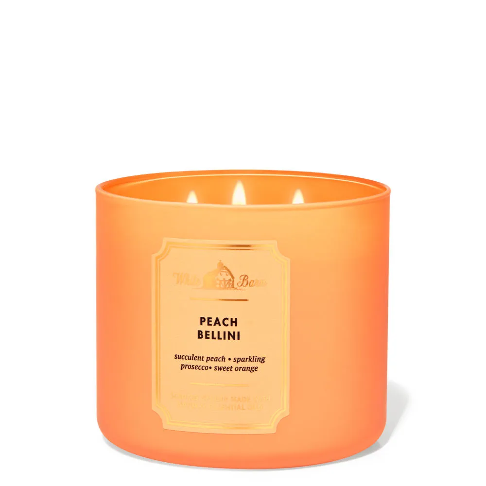 Bath & Body Works Peach Bellini 3-Wick Candle