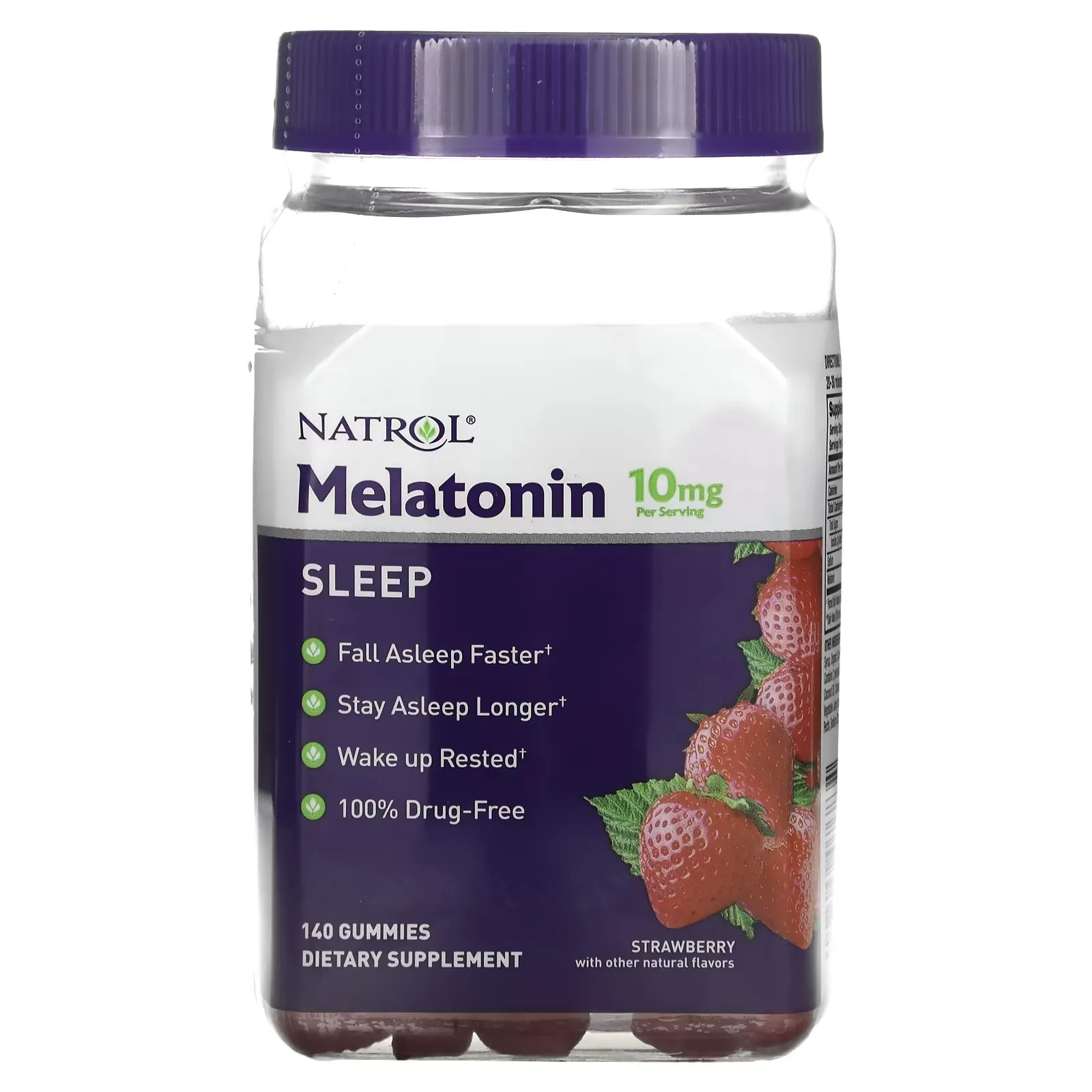 Melatonin, Sleep, Strawberry, 5 mg, 140 Gummies