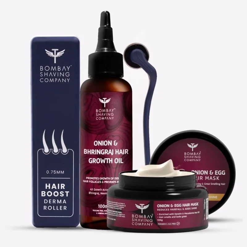 Bombay Shaving Company Hair Growth Kit With Dermaroller