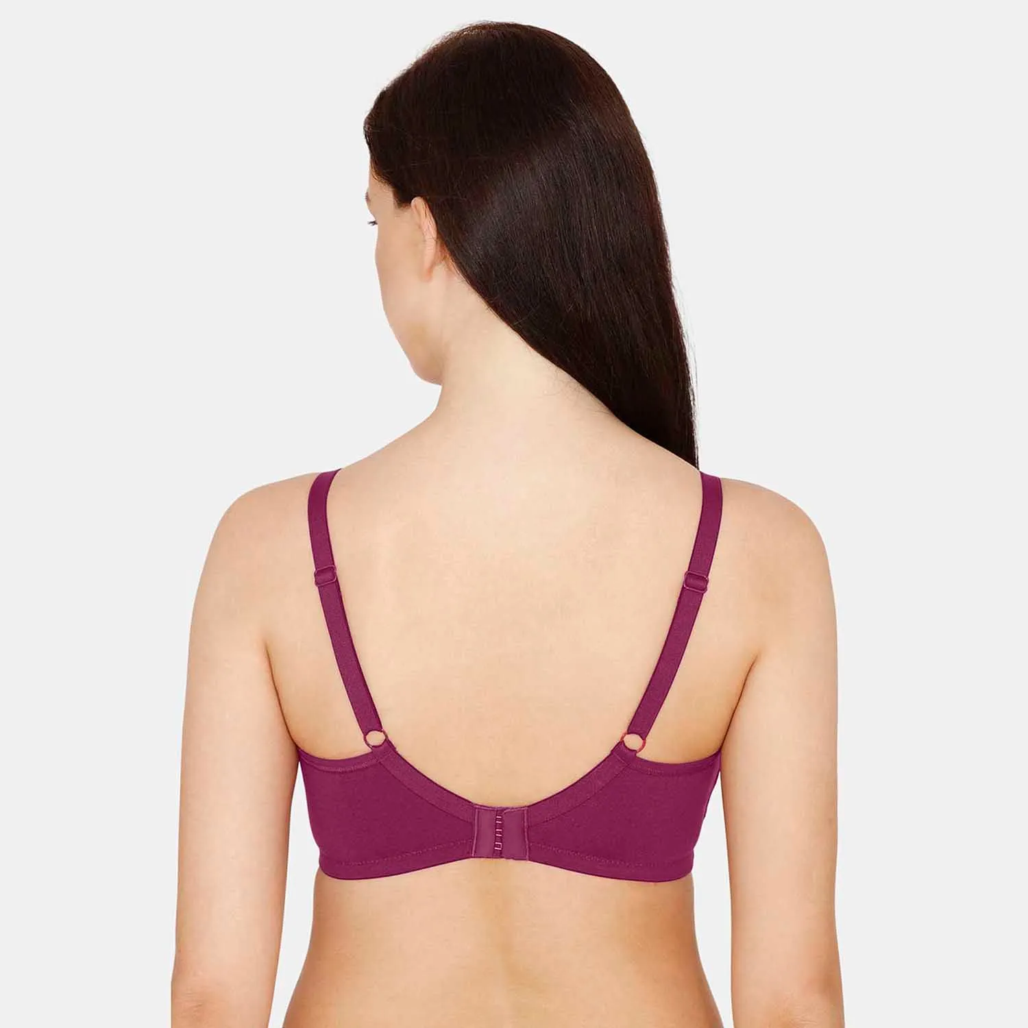 Zivame Double Layered Non Wired 3/4th Coverage Maternity/ Nursing Bra - Purple (36E)