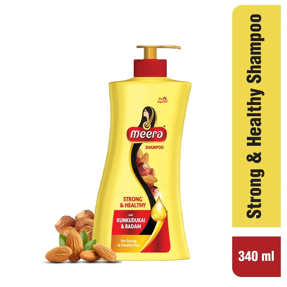 Meera Strong and Healthy Shampoo, With Goodness Of Kunkudukai and Badam