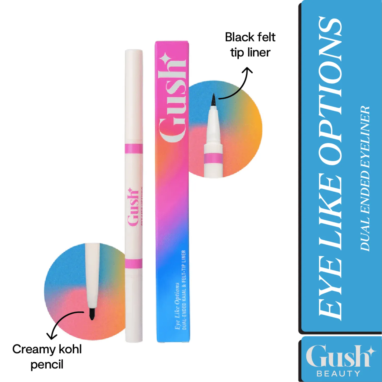 Gush Beauty Eye Like Options Dual Ended Kohl & Felt Tip Liner