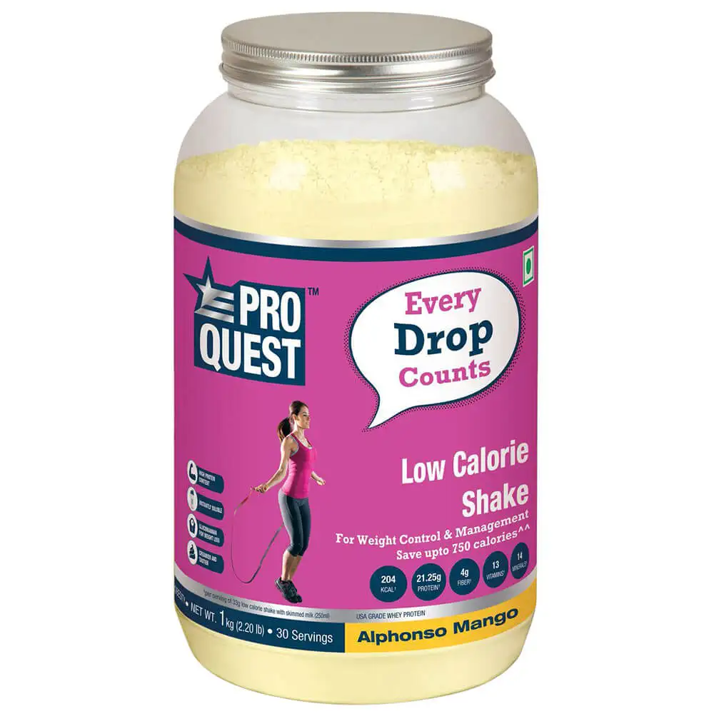 Proquest Low Calorie Shake,  2.2 lb  Alphonso Mango