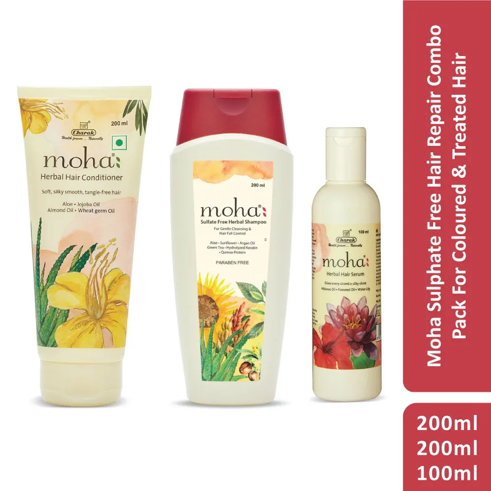 Moha Sulfate Free Hair Repair Combo Pack For Coloured & Treated Hair