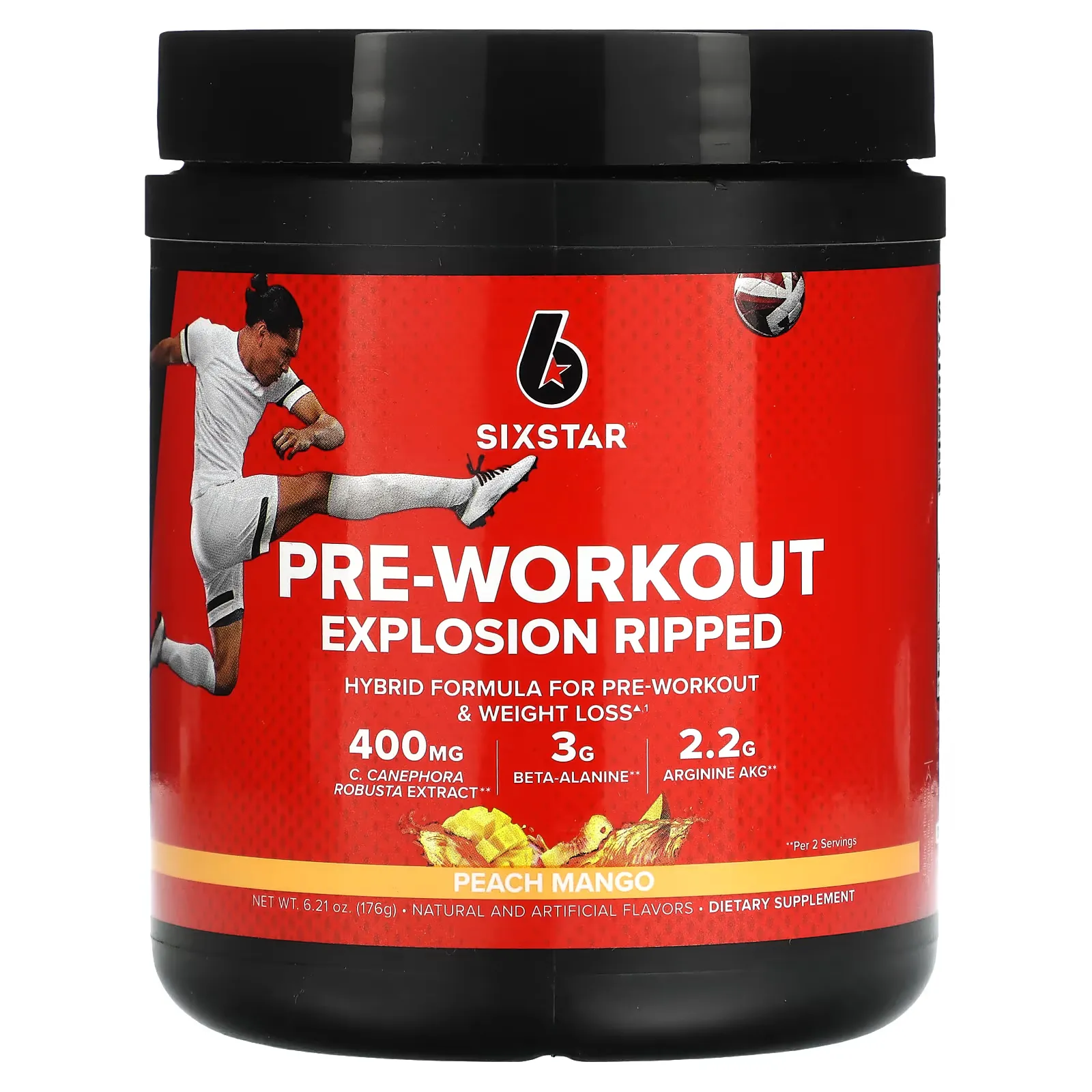 Pre-Workout Explosion, Ripped, Peach Mango, 6.21 oz (176 g)