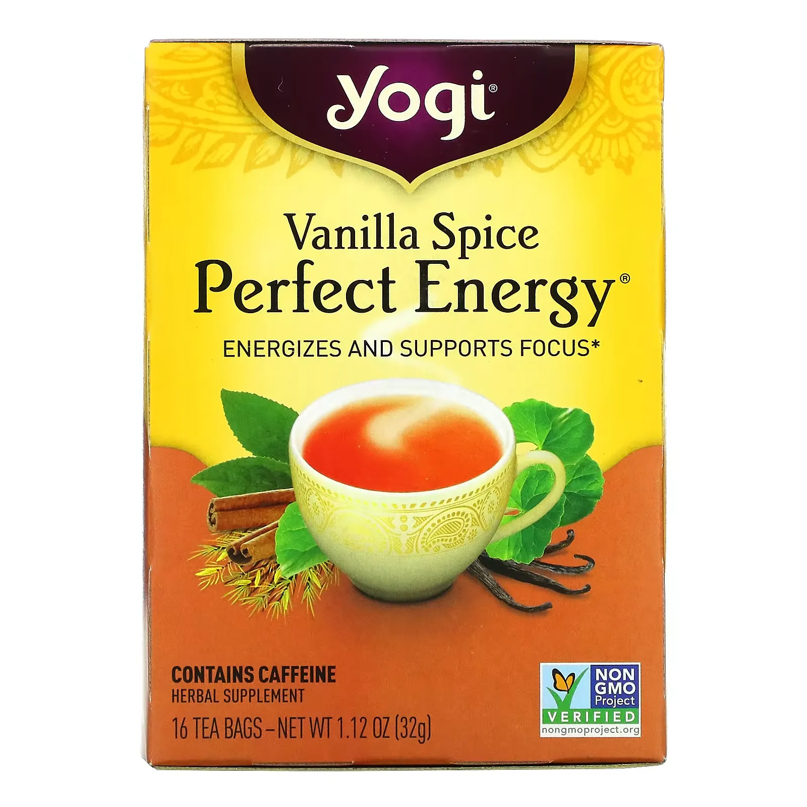 Perfect Energy, Vanilla Spice, 16 Tea Bags, 1.12 oz (32 g)