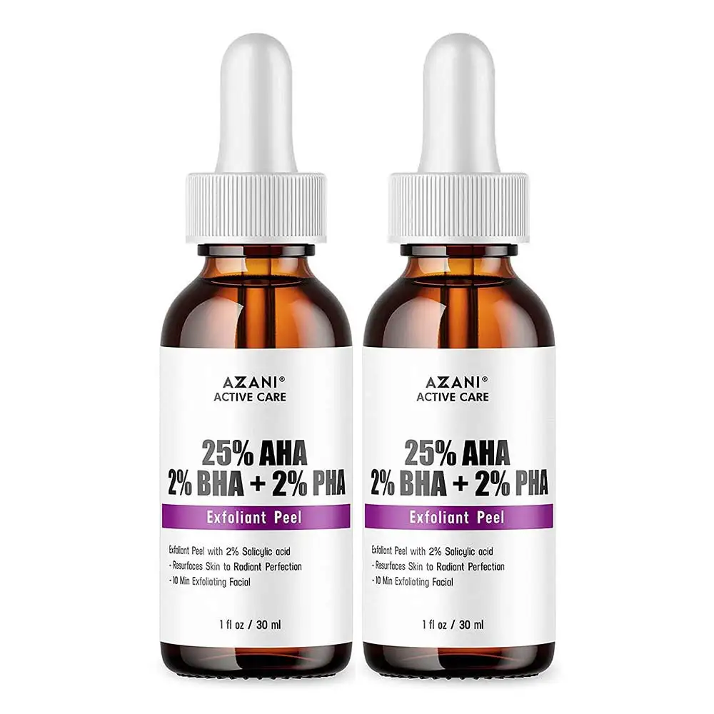 Azani Active Care 25% AHA + 2% BHA + 2% PHA,  30 ml  for All Skin Types (Pack of 2)