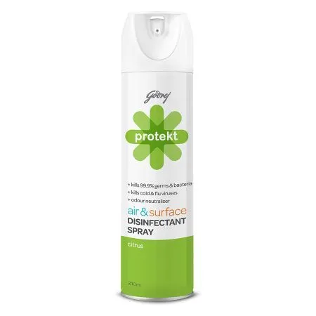 Godrej Protekt Air & Surface Disinfectant Spray, Citrus Fragrance