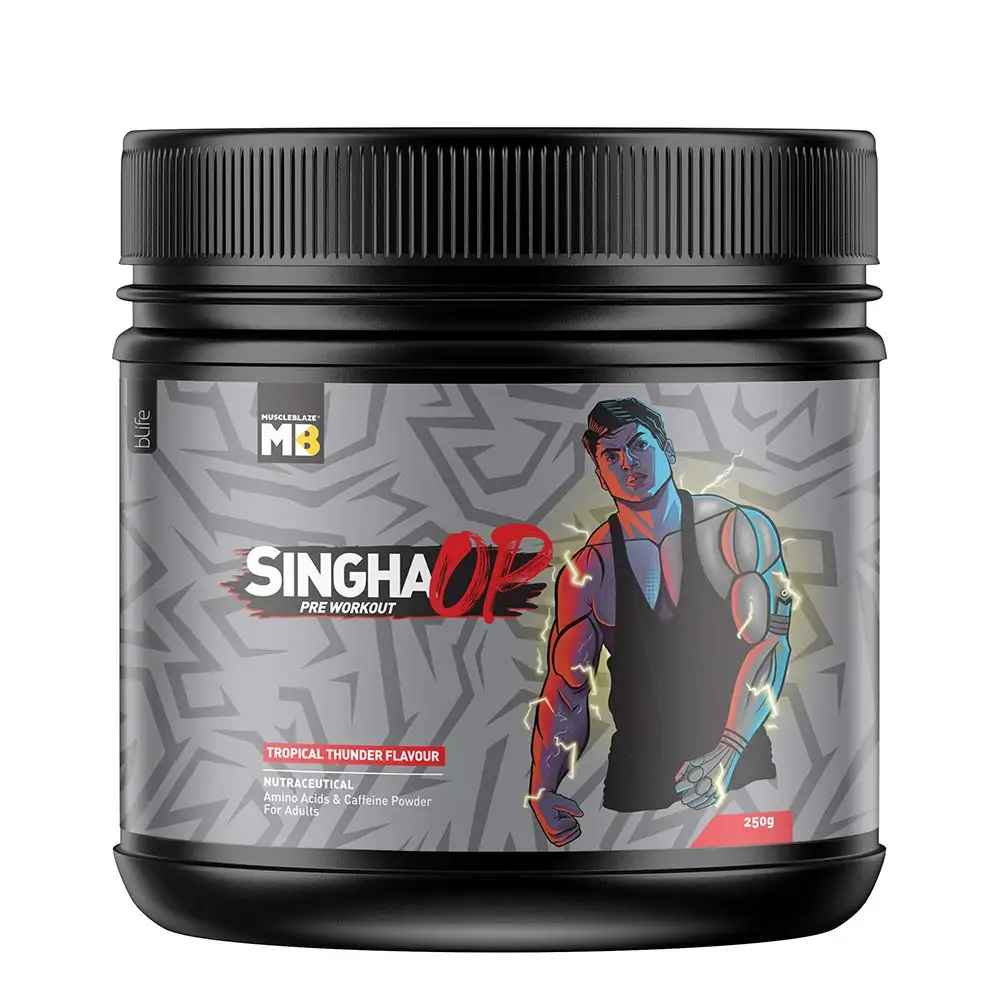 MuscleBlaze Pre Workout Singha,  0.55 lb  Tropical Thunder