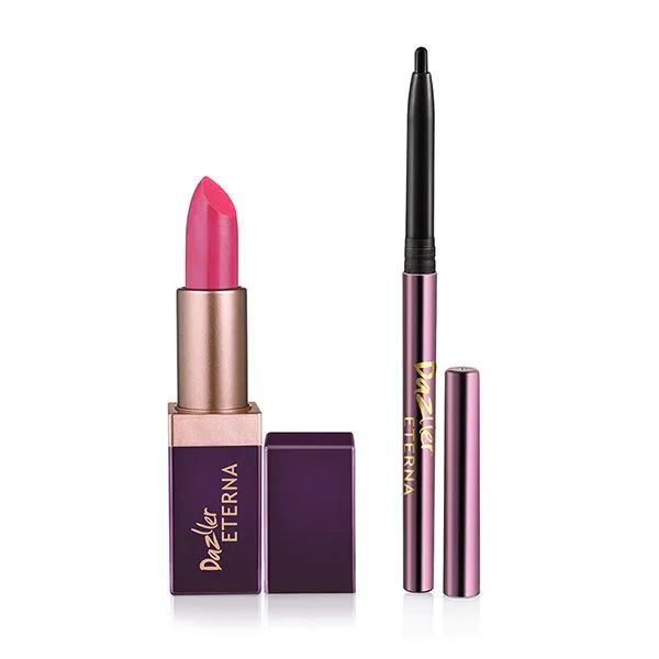 Dazller Eterna Lip Eleganz Lipstick (creme Sheen) With Herbals With Free Kajal - 1017