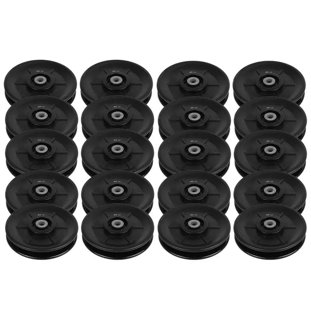 B Fit USA Gym Pulley with Inbuilt Bearing and Bush,  5Inch Black Set of 20