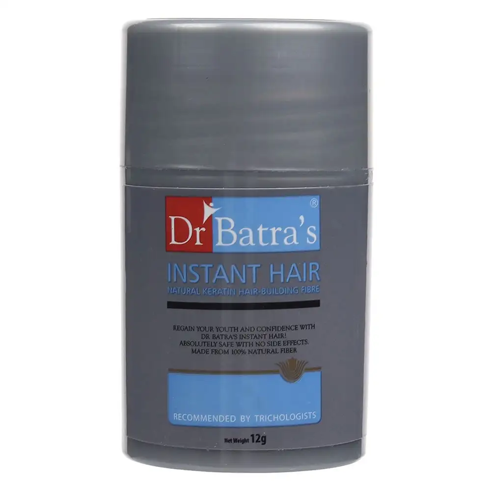 Dr Batra's Instant Hair Natural keratin Hair Building Fibre,  12 g  Dark Brown