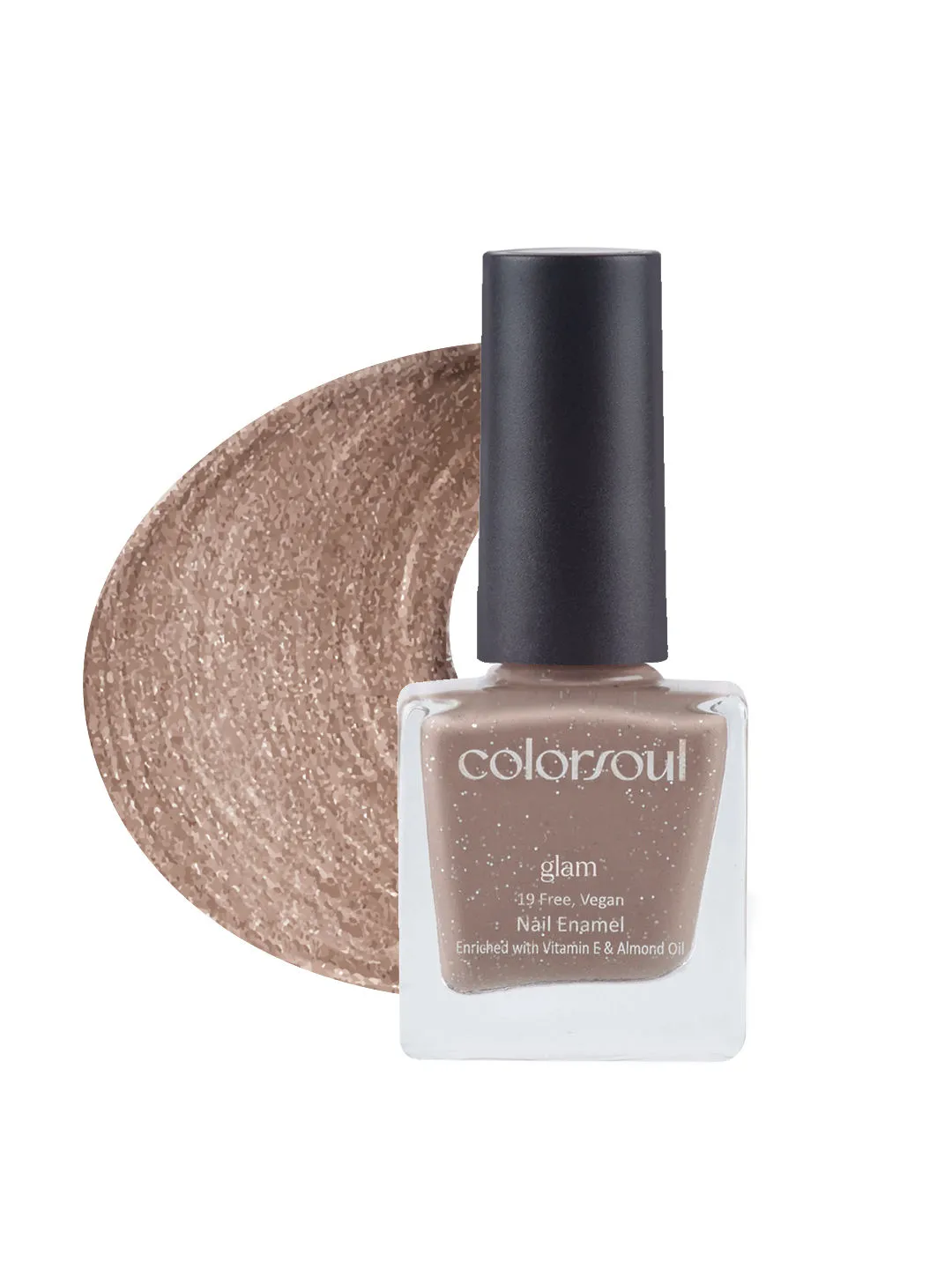 ColorSoul Glam Nail Enamel - Brown Glister