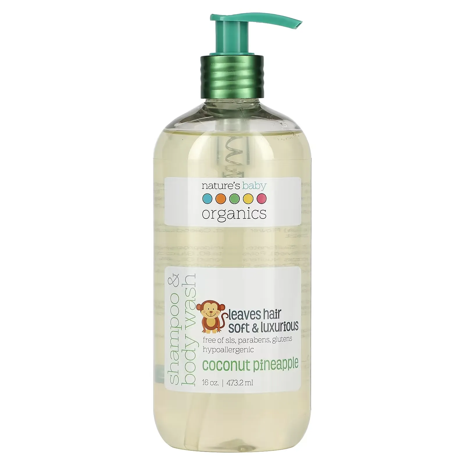 Shampoo & Body Wash, Coconut Pineapple, 16 oz (473.2 ml)