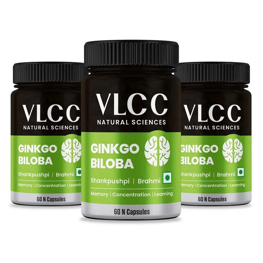 VLCC Natural Sciences Ginkgo Biloba (Pack of 3),  60 capsules