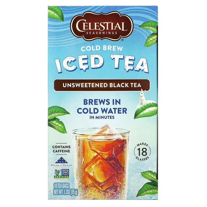 Cold Brew Iced Tea, Unsweetened Black Tea, 18 Tea Bags, 1.2 oz (35 g)