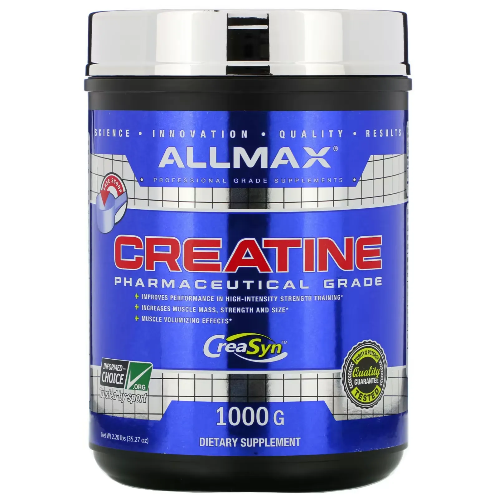 Creatine Powder, 100% Pure Micronized Creatine Monohydrate, Pharmaceutical Grade Creatine, 35.27 oz (1000 g)