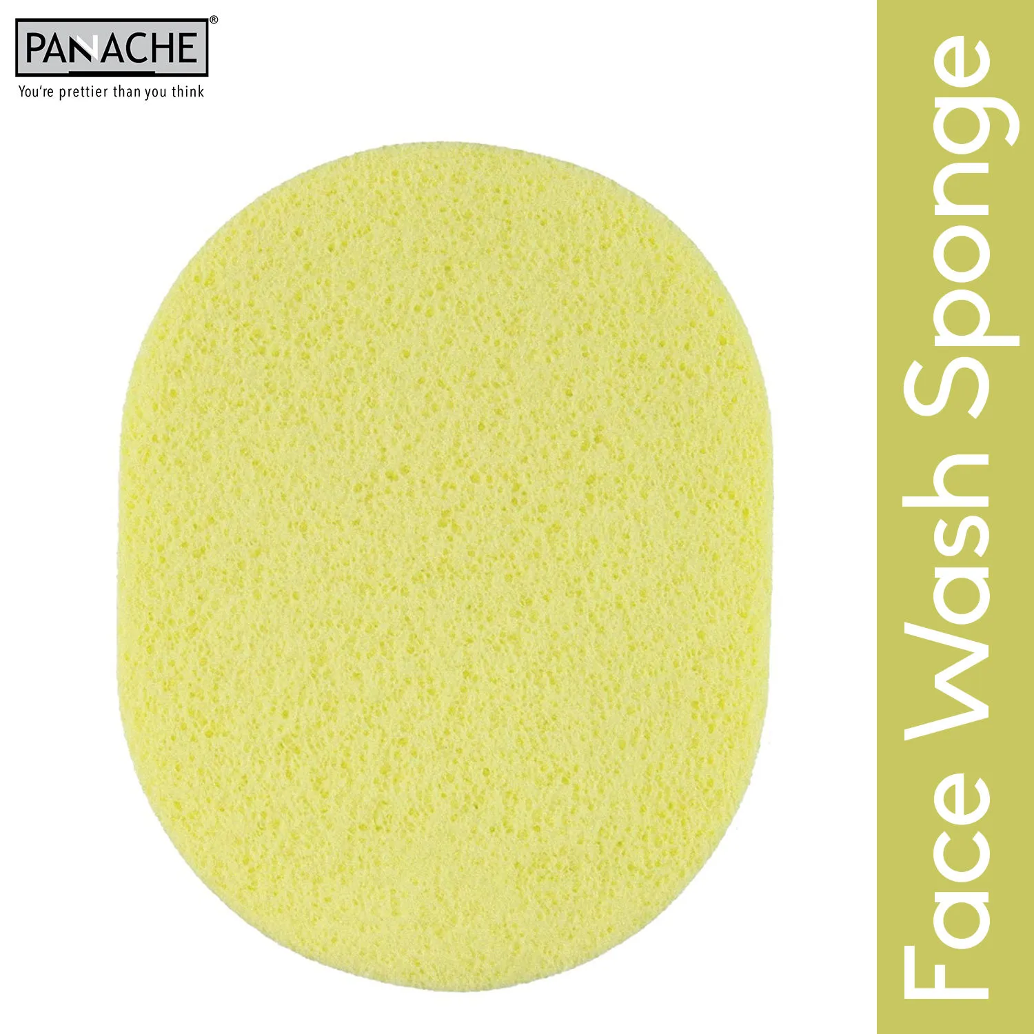 Panache Face Wash Sponge - Lemon Yellow