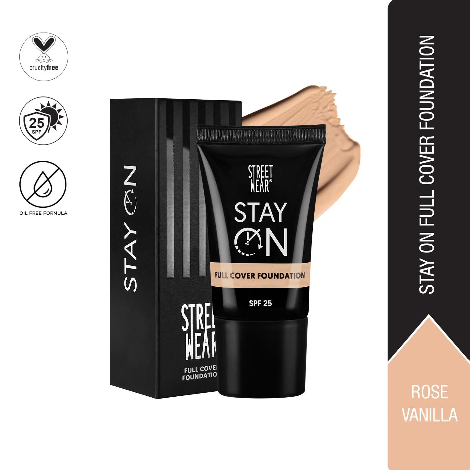 Street Wear Stay On Full Cover Foundation - Rose Vanilla