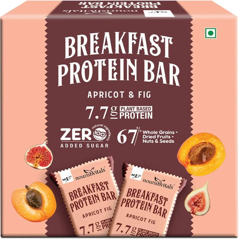 Nourish Vitals Breakfast Protein Bar - Apricot & Fig