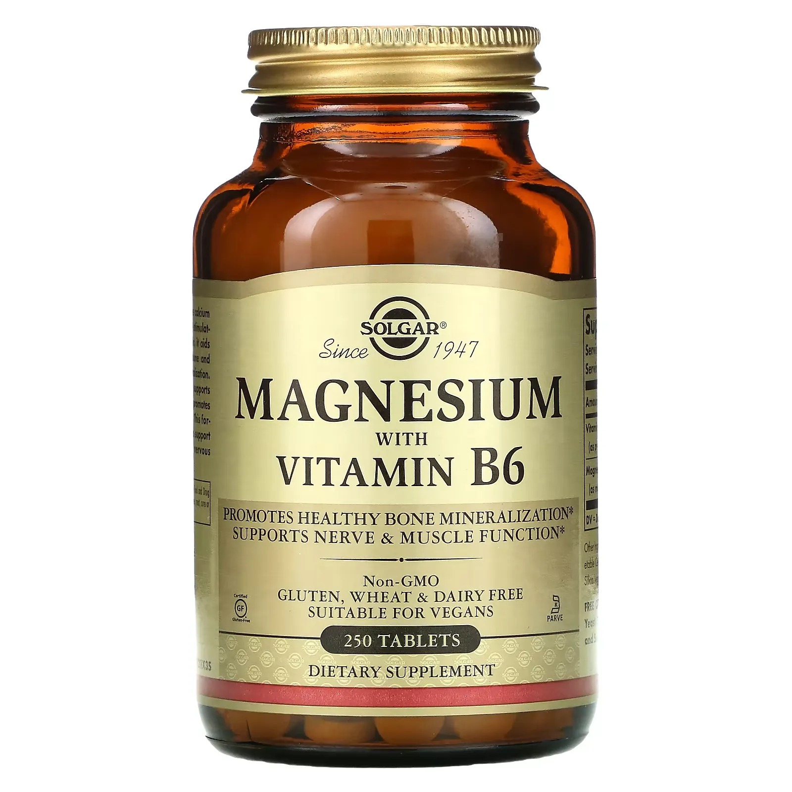 Magnesium with Vitamin B6, 250 Tablets