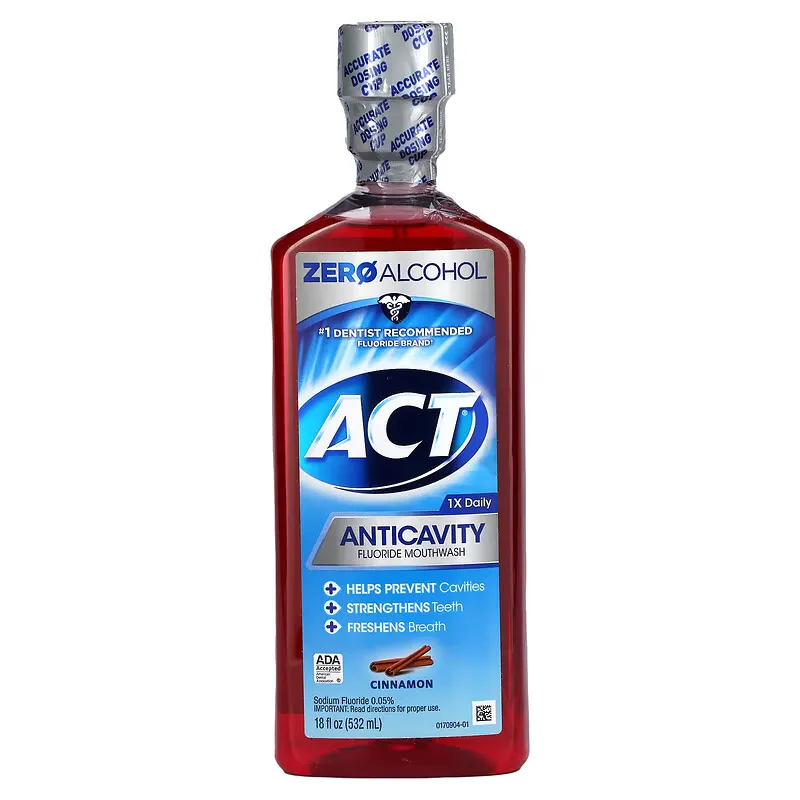 Anticavity Fluoride Mouthwash, Alcohol Free, Cinnamon, 18 fl oz (532 ml)