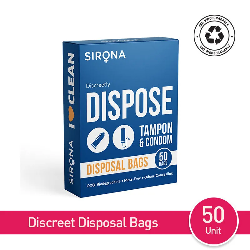 Sirona Disposal Bags for Discreet Disposal of Tampons and Condoms - 50 Bags