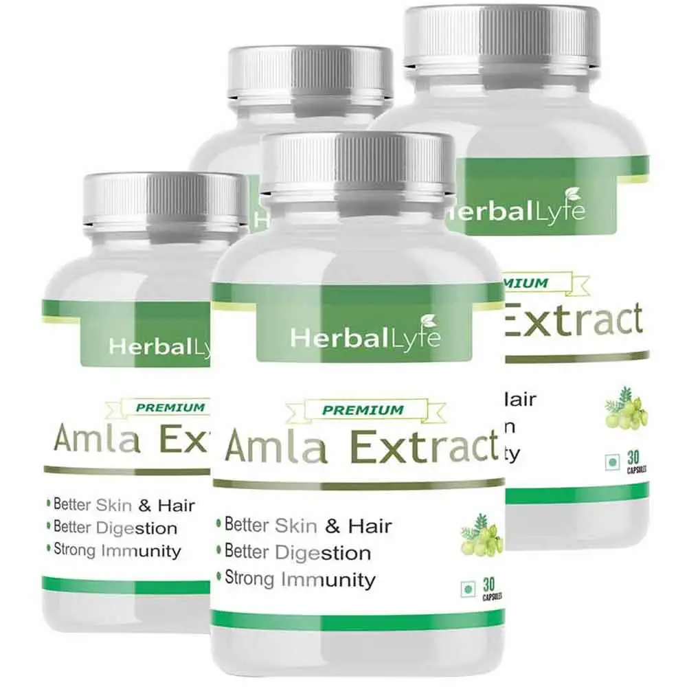 Herballyfe Amla Extract 800mg (Pack of 4),  30 capsules