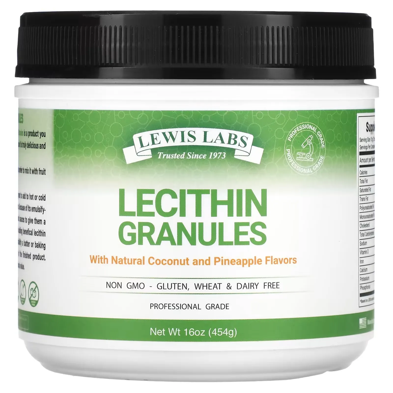 Lecithin Granules, Natural Coconut and Pineapple, 16 oz (454 g)