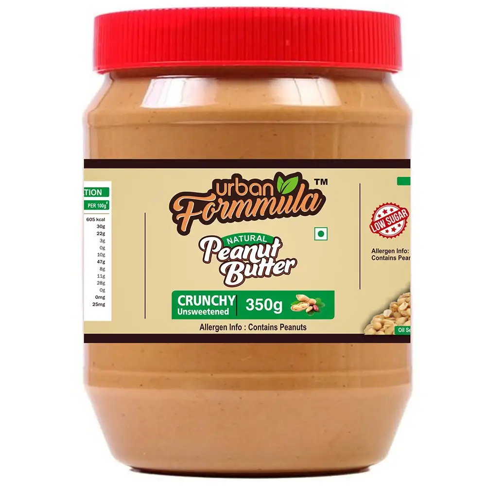 Urban Formmula Natural Peanut Butter,  350 g  Unsweetened Crunchy